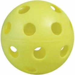 [ 7 ] Yellow Perforated Poly Softballs