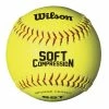 [ 3 ] Wilson A9117B 12" Soft Compression Fastpitch Softballs -sports advantage shop 03904 03905