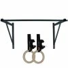 Wall Mounted Pull Up Chin Up Bar With 8 In. Wood Olympic Gymnastic Rings -sports advantage shop 401073 01
