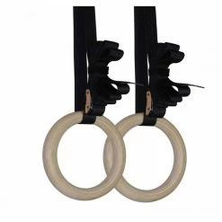 Wall Mounted Pull Up Chin Up Bar With 8 In. Wood Olympic Gymnastic Rings -sports advantage shop 401073 06