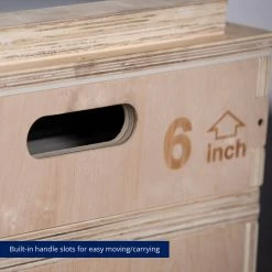 Stackable Wood Jerk Blocks With Silencer Pad -sports advantage shop 401089 07