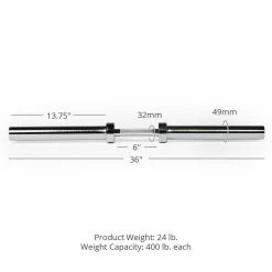 Loadable 36-in Olympic Dumbbell Handle (Single) -sports advantage shop 421129 02