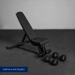 5 LB - 50 LB Pairs Rubber Hex Dumbbells -sports advantage shop 421197 04