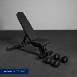 55 LB - 100 LB Pairs Rubber Hex Dumbbells -sports advantage shop 421198 04