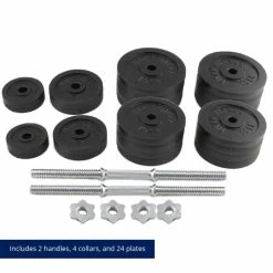 200 LB Set Adjustable Cast-Iron Dumbbells -sports advantage shop 423013 03