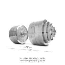 200 LB Set Adjustable Chrome Dumbbells -sports advantage shop 423113 02