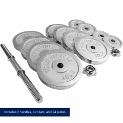 200 LB Set Adjustable Chrome Dumbbells -sports advantage shop 423113 03