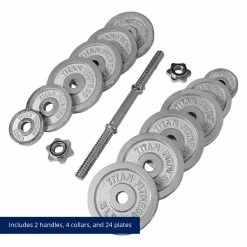 52.5 LB Set Adjustable Chrome Dumbbells -sports advantage shop 423151 03