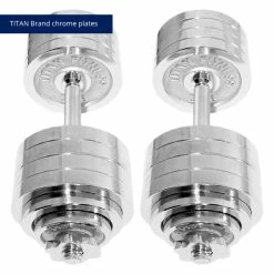 52.5 LB Set Adjustable Chrome Dumbbells -sports advantage shop 423151 05