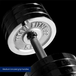 52.5 LB Set Adjustable Chrome Dumbbells -sports advantage shop 423151 07