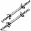 Titan Fitness Pair Adjustable Chrome 14" Thread Dumbbell Handle W/ Lock Collars -sports advantage shop 423163 01